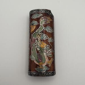 Vintage Cloisonné Lighter Holder